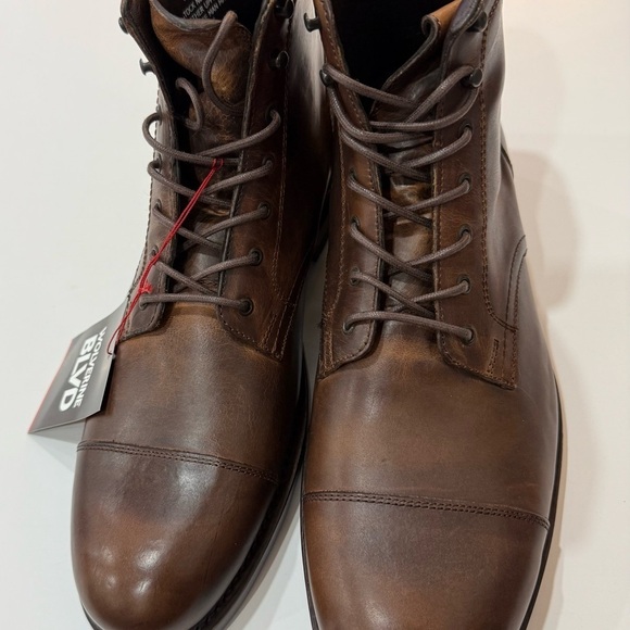 Wolverine Brown Leather Ankle Boots with Cap Toe Size 9 Leather Casual NWT main image 7
